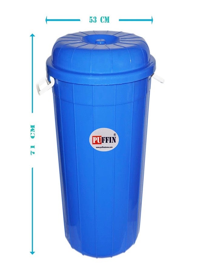 PUFFIN Multipurpose Plastic Storage Bucket Drum 100 LTR with Lid Blue - Image 4